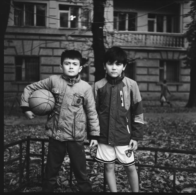 two boys with a ball